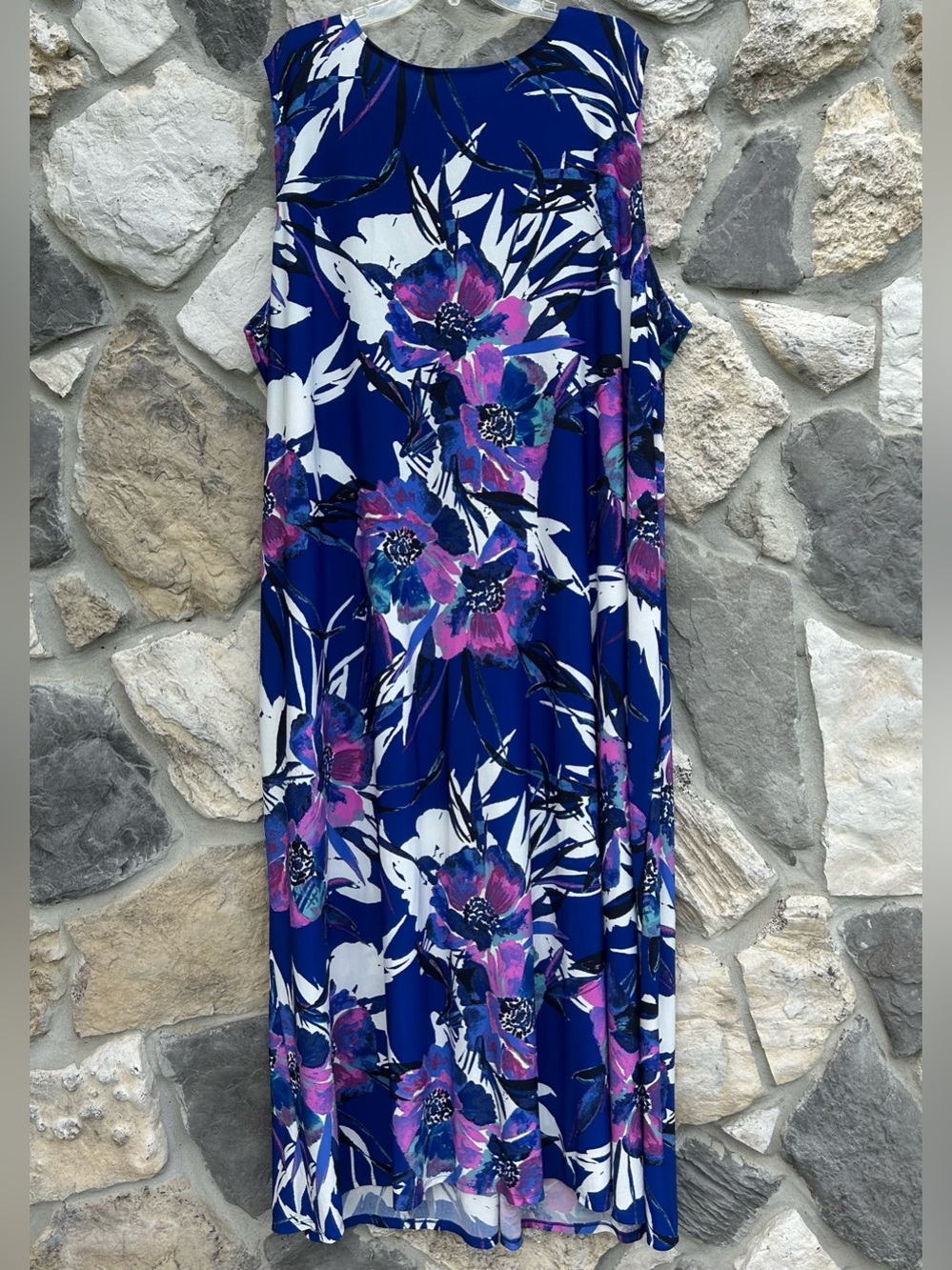 Catherines Maxi Dress Size 5X Tropical Resort Wear Beach Vacation Summer Floral - Picture 2 of 6